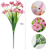 AmyHomie 20 Bundles Artificial Flowers for Outdoor Outside Spring