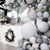 PartyWoo Gray Balloons 100 pcs Different Sizes of 18 12 10 5 Inch
