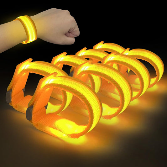 M.best 8pcs LED Light Up Bracelets Glow Flashing Wristbands Glow in