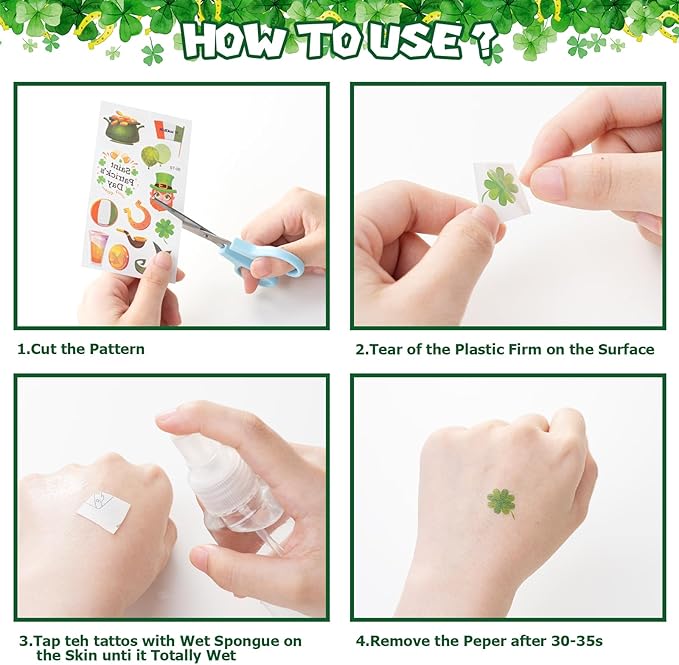 188Pcs St Patrick's Day Accessories Party Favor Set Necklaces