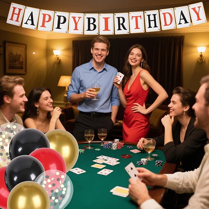 174pcs Casino Theme Party Decorations Casino Poker Games Night