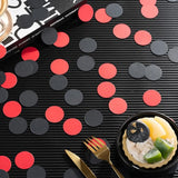 Black and Red Confetti Table Decoration for Graduation Birthday