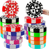16 PCS Casino Theme Party Decor 9 Inch Poker Chip Casino Decor Box