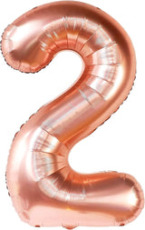 KatchOn, Rose Gold Number 2 Balloon - 40 Inch | Mylar Rose Gold 2