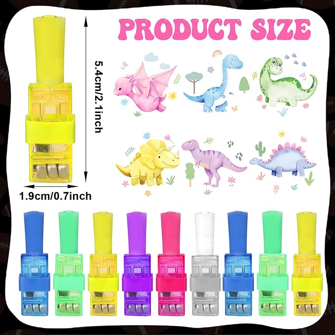 36Pcs Pink Dinosaur LED Finger Lights Pink Dinosaurs Glow in the