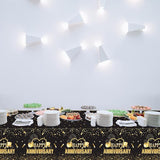 Tevxj 3 Pack Happy Anniversary Tablecloth Disposable Anniversary