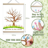 Gender Reveal Decorations Fingerprint Tree Canvas Paintings Decor