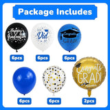 HILAVO Blue and Black Graduation Balloons 2026 Graduation Decoration