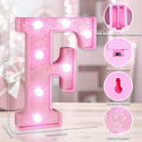 Pink Light Up Letters, LED Marquee Letters for Table, Small Glitter #2