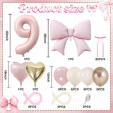 Light Pink 9 Balloon Number, Dusty Baby Pink Gold Sand White Latex