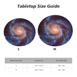 Spiral Galaxy Tablecloth with Elastic Edge, Round Table Cloth