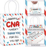 Gilprop 48 Pcs CNA Week Gifts Bags Bulk Double Sided CNA Thank You