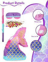 Mermaid Pinatas for Girl Under the Sea Piñata de Sirena with Wood