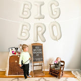 40 Inch Beige Big Bro Balloons Letter, Large Cream White Sand Big Bro