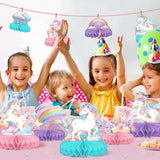 Unicorn Birthday Party Supplies Set Rainbow Table Decorations with