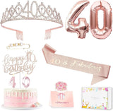 40th Birthday Gifts Decorations for Women Including 40th Happy
