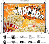 Popcorn Backdrop Movie Night Photography Background Carnival Cinema