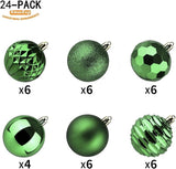 XmasExp 24ct Christmas Ball Ornaments Shatterproof Christmas