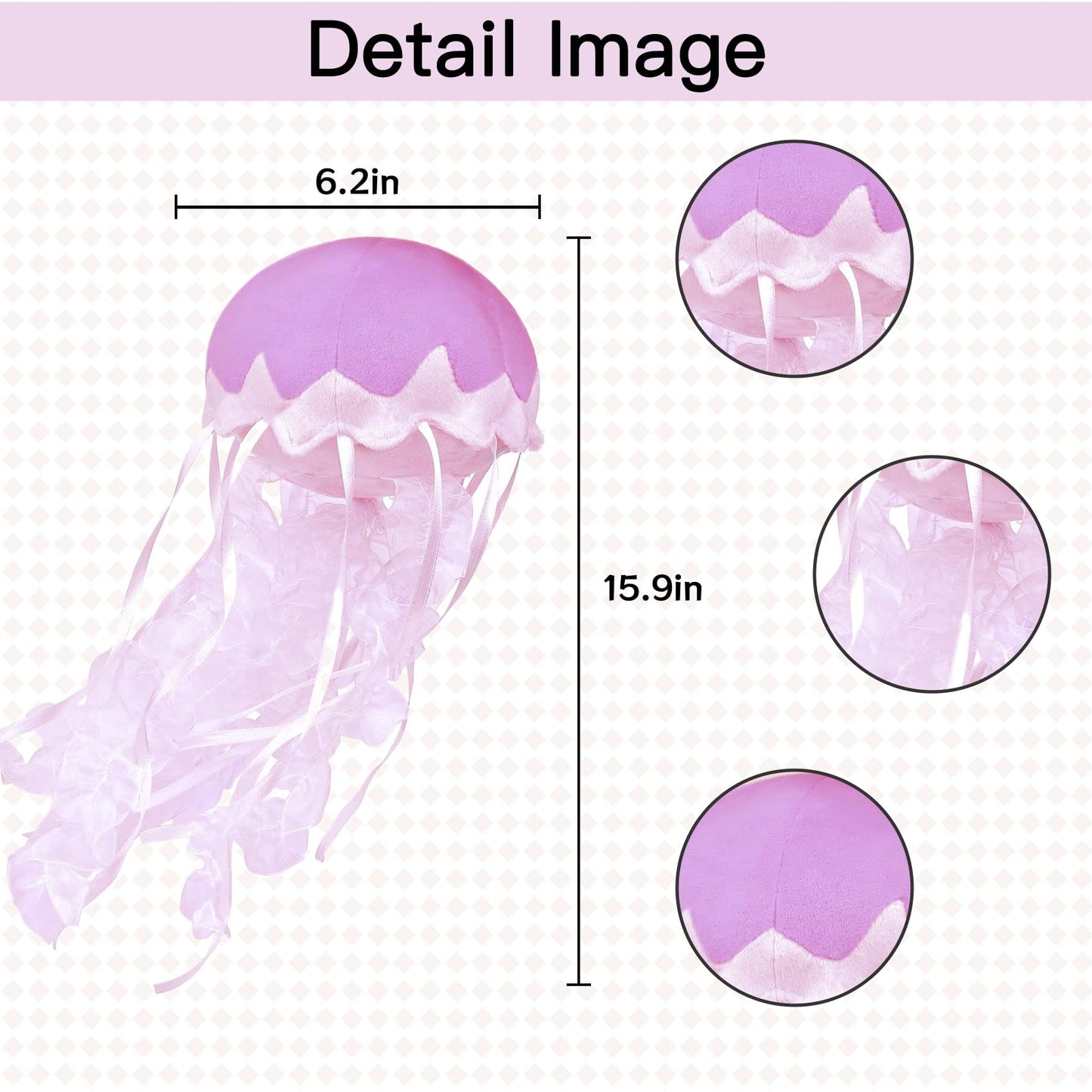 KAYBOBEZK Jellyfish Plush, Jellyfish Stuffed Animal Toy, Simulation