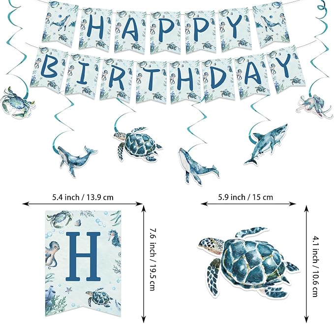 Under the Sea Party Decorations Ocean Themed Party Decorations with