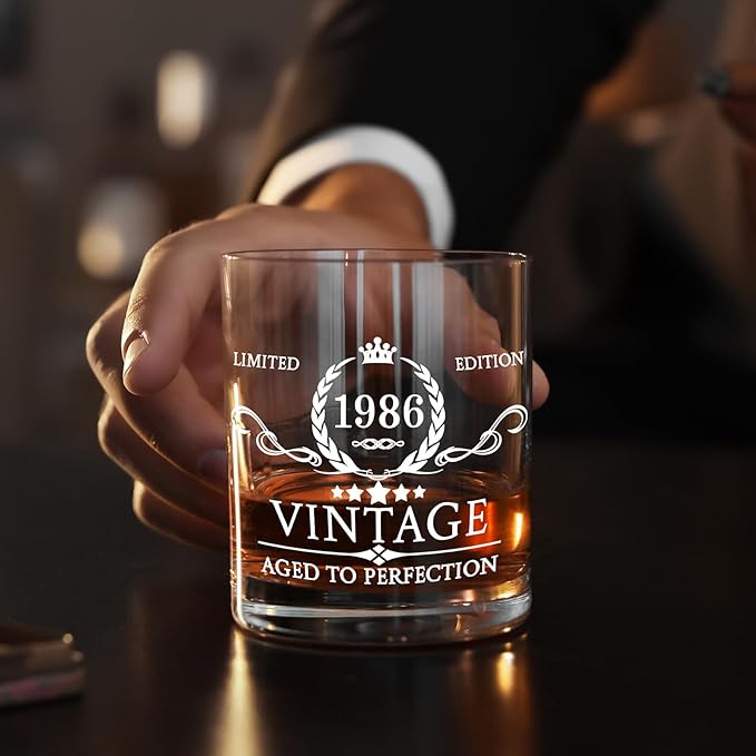 40th Birthday Gifts for Men Whiskey Glass Set 40th Birthday