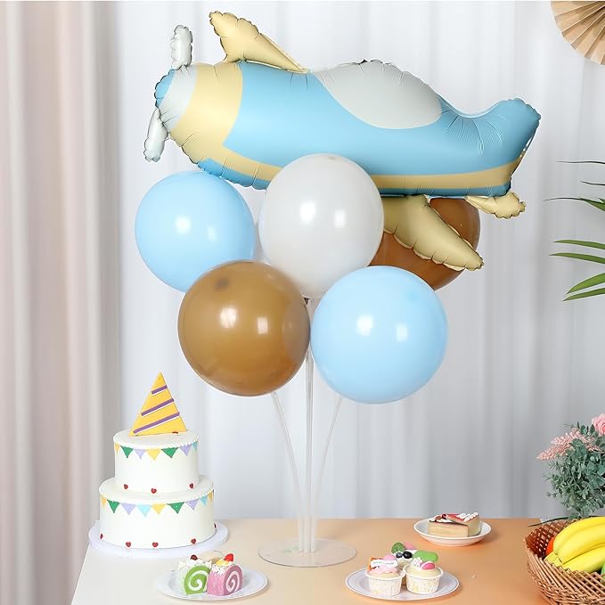 Airplane Baby Shower Birthday Party Decorations Balloons Stand Kit 2