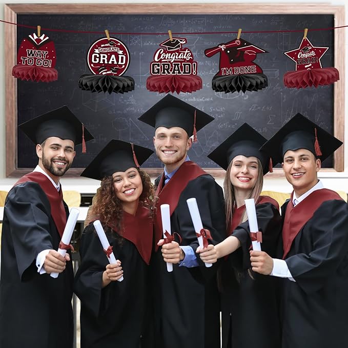 9PCS Graduation Party Decorations Class of 2026 Congrats Grad Table #6