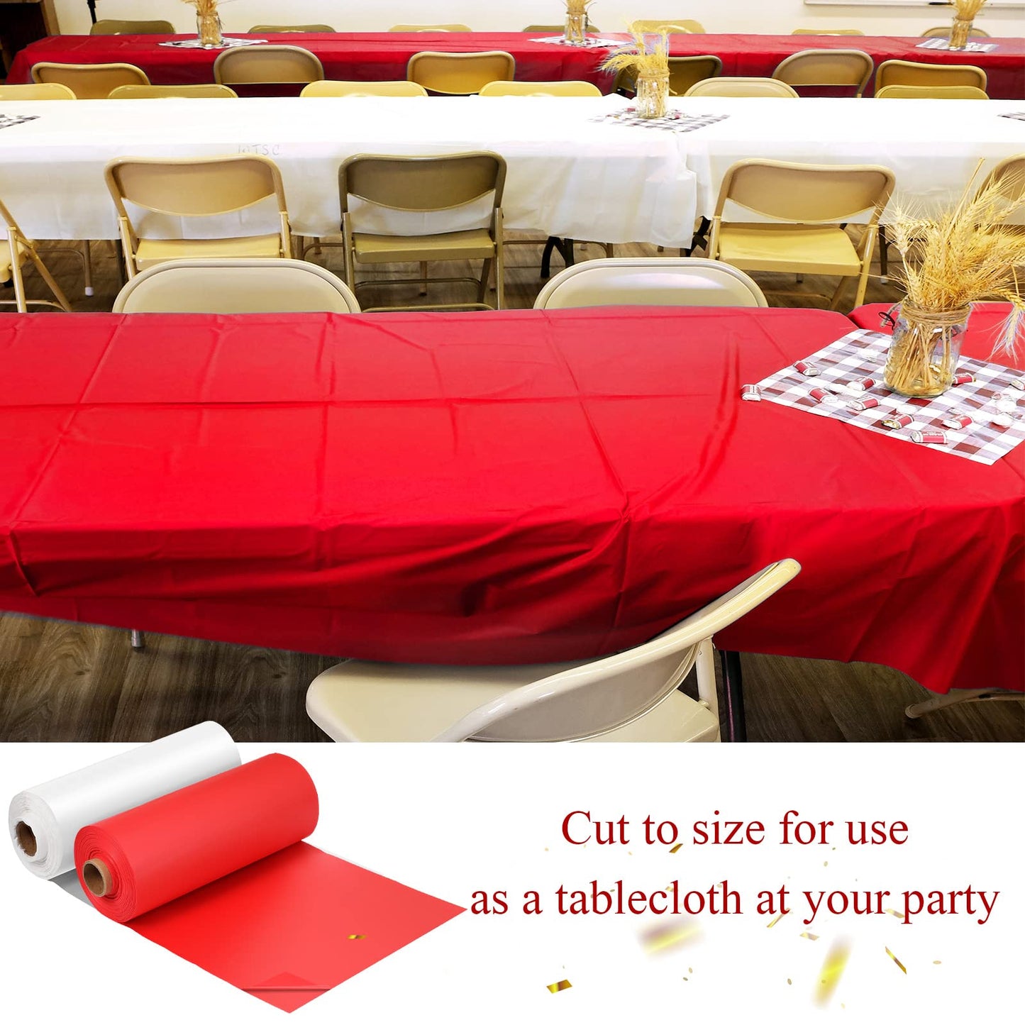 Moukeren 40'' x 100'' Circus Tablecloth Roll Carnival Tent Party Table