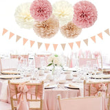 Pink Champagne Peach Rose Gold Boho Party Decorations 23pcs Women