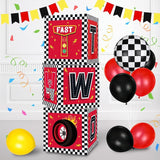 Race Car 2nd Birthday Party Supplies Red Yellow Black Balloon Box