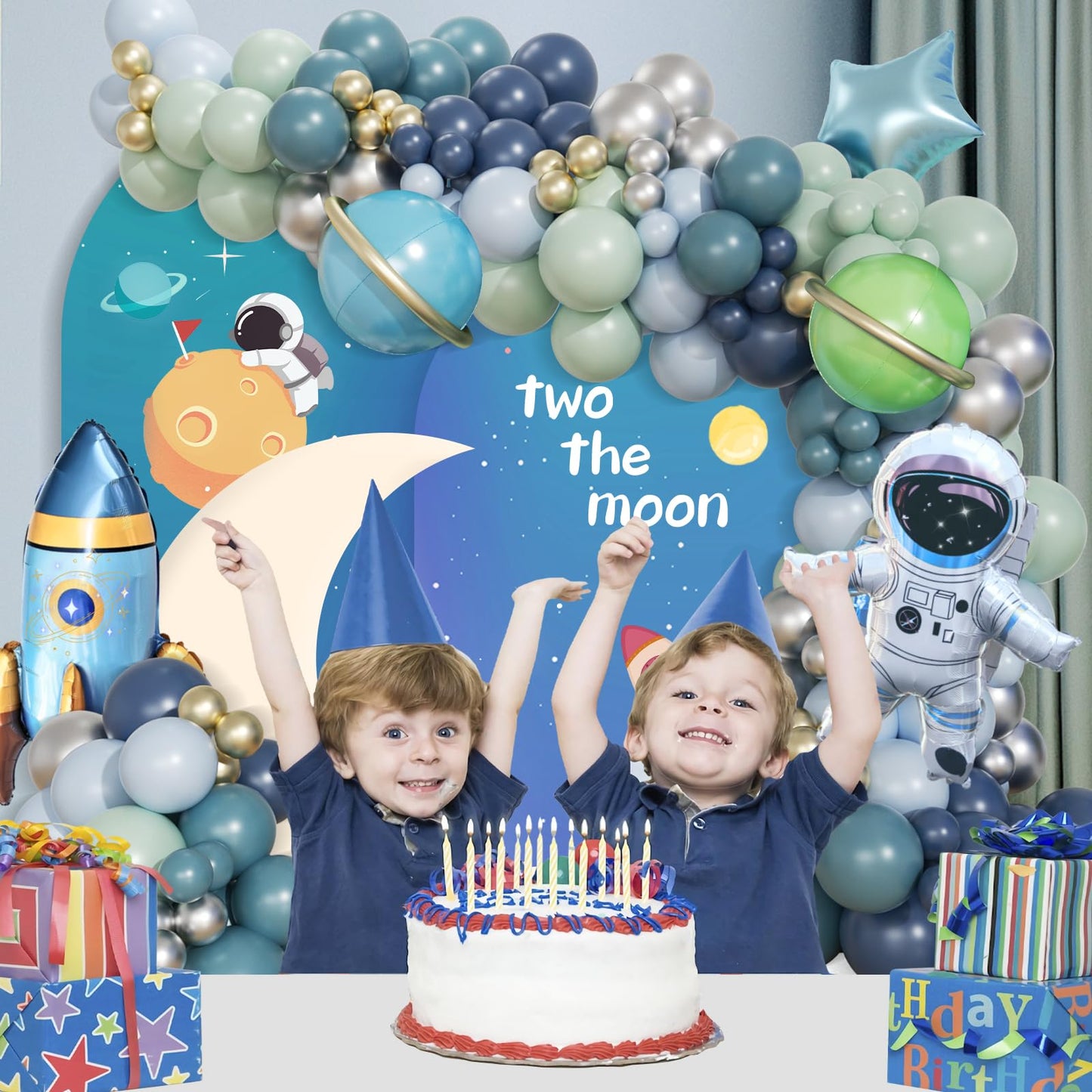 167pcs Space Balloons Arch Kit - Outer Space Party Decorations with