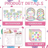 Valentine's Day Party Decorations Set Inclued with Plates Tablecloth