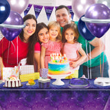 QUERICKY 4 Pack Space Galaxy Party Tablecloths, Starry Night