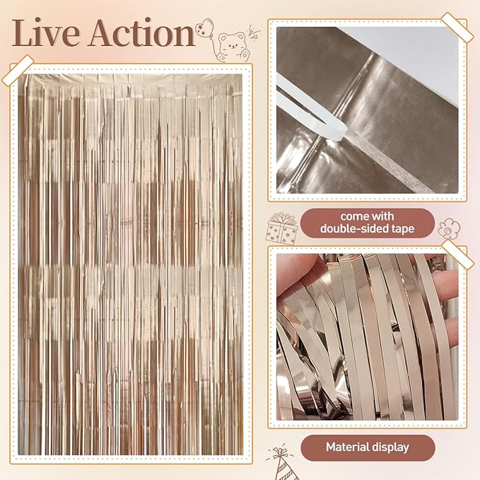 White and Champagne Gold Balloons Garland Arch Kit with Rose Gold