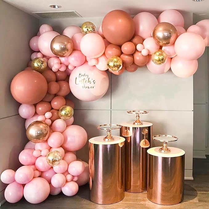 PartyWoo Dusty Pink Balloons 50 pcs 12 Inch Blush Pink Dusty Rose