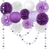 14 Pcs Purple Birthday Decorations for Women - Lavender & Lilac