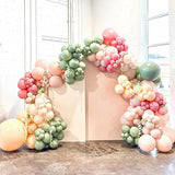 Pink and Green Balloons, 60Pcs 12 Inch Sage Green Pink Sand White