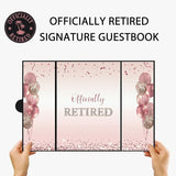 Rose Gold Retirement Party Decorations for Women Officially Retired
