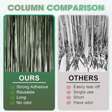 Voircoloria 3 Pack 3.3 x 8.2 ft Matte Green Foil Fringe Backdrop