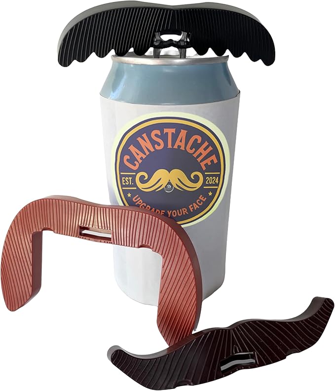 Reusable Novelty Can Mustache Clip - Clip-On Facial Hair Accessory