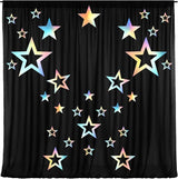60 Pcs Large Iridescent Star Cutouts Paper Decorations 3 Sizes 6"