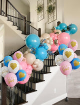 Gender Reveal Balloons - Pink and Blue Balloons 12 Inch Boy or Girl