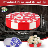 16 PCS Casino Theme Party Decor 9 Inch Poker Chip Casino Decor Box