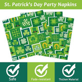 96 Pcs St Patrick's Day Tableware Set Lucky Green Shamrock Plates