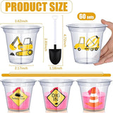 WILLBOND 120 Pcs Construction Party Cups Construction Party Favors