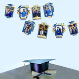 pinkblume Graduation Party Decorations Navy Blue and Gold Grad Photo