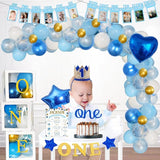 118 PCs First Birthday Decorations for Boy Party Inspo Baby Boy 1st