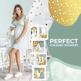 Baby Shower Boxes with Letters White Boxes with Sage Green Gold Gold
