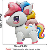 Self Standing Unicorn Animal 4D Foil Balloons For Unicorn Theme Kids