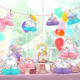 Unicorn Birthday Party Supplies Set Rainbow Table Decorations with